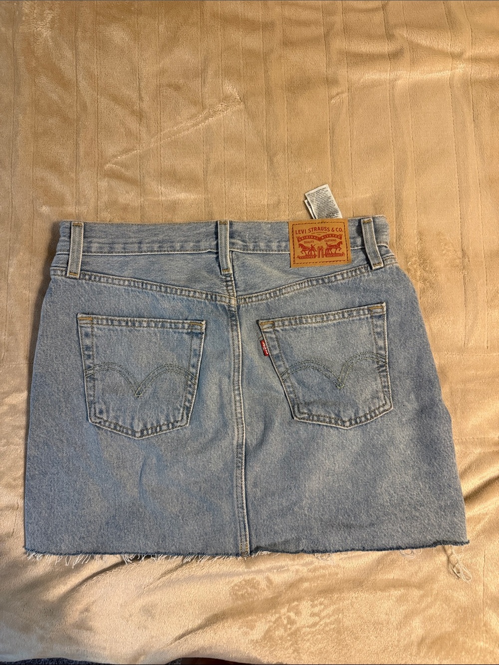 Levi's Light Blue Button-Front Denim Skirt - Picture 2 of 4